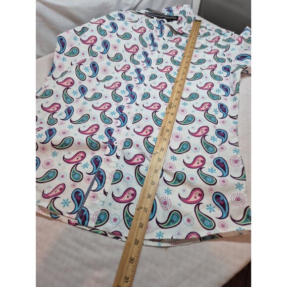 CREMIEUX PREMIUM DENIM Men's Size M Shirt Stretch White Paisley Multi  (57) - Picture 11 of 11